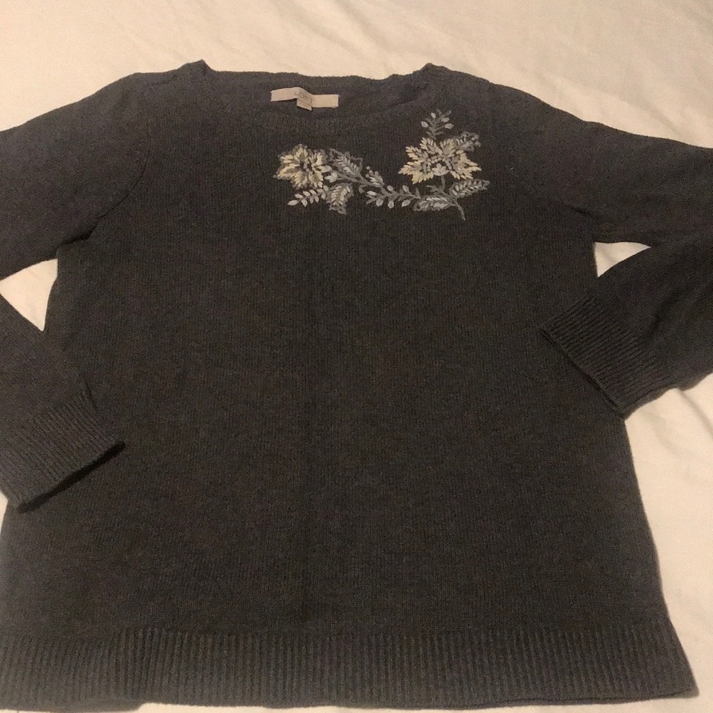 LOFT Sweater with flowers